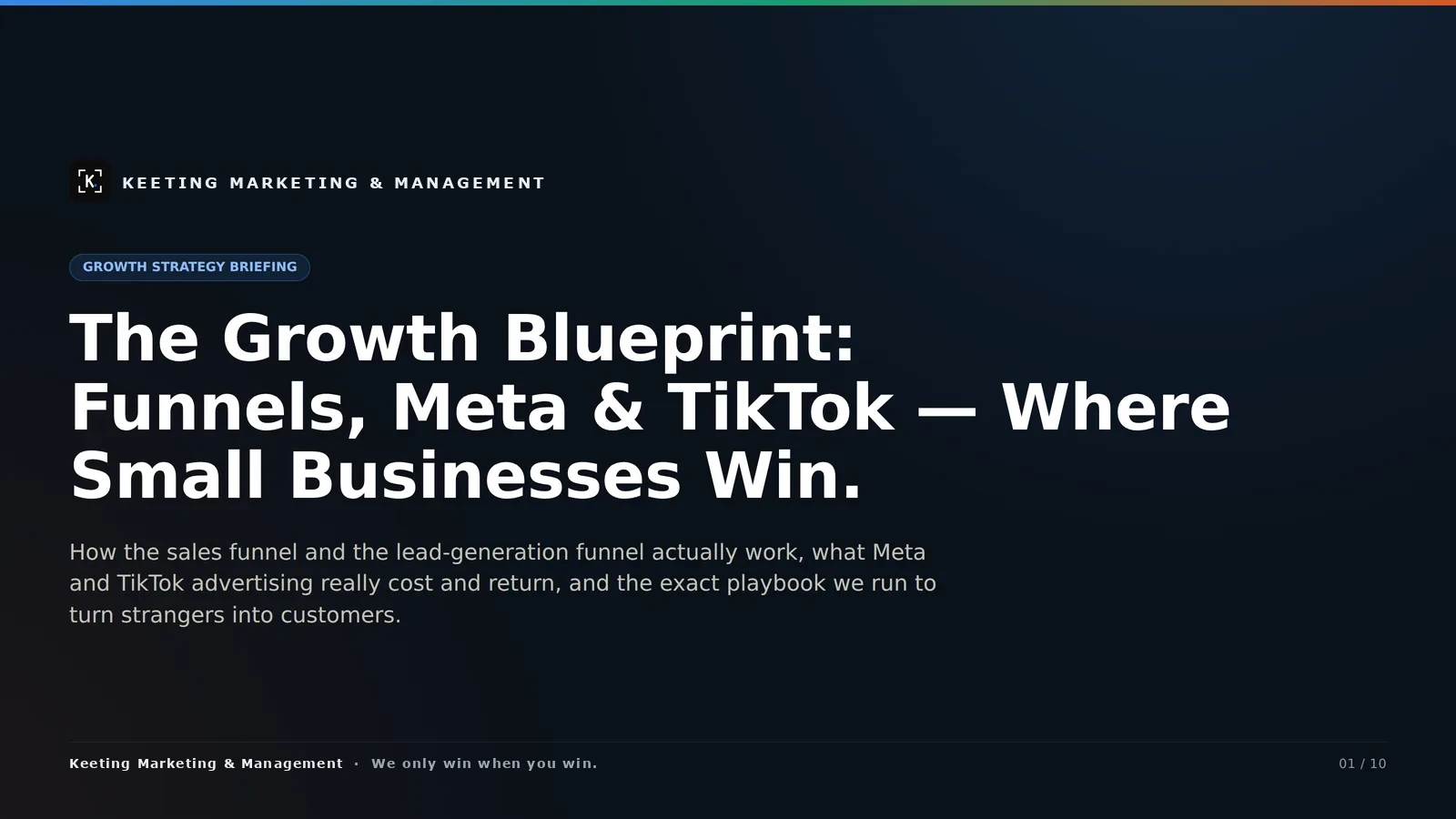 The Growth Blueprint — funnels, Meta and TikTok, where small businesses win